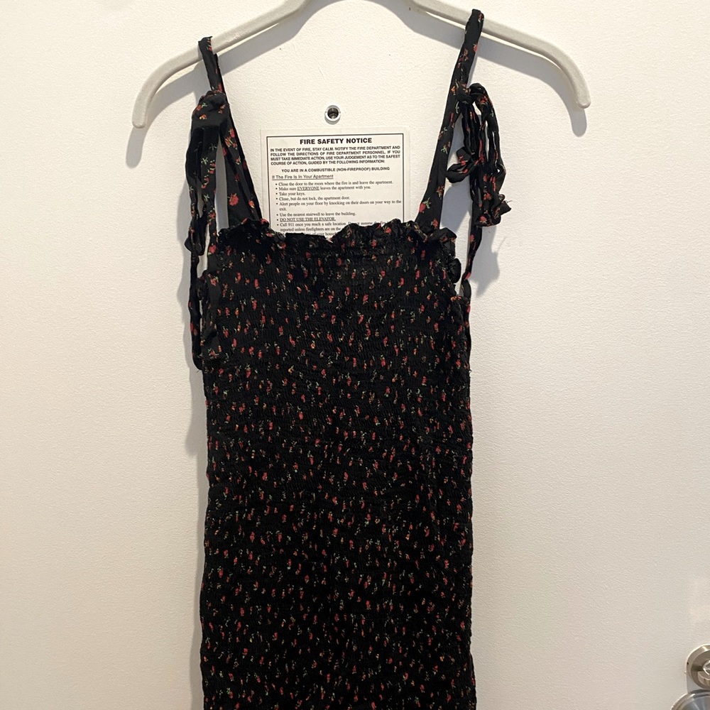 Free people floral ruched dress